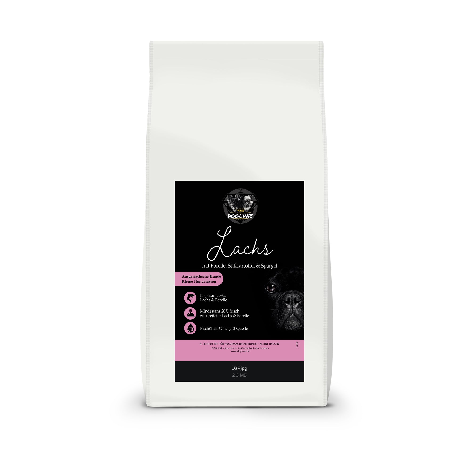 DOGLUXE - kleine Hunde Lachs mit Forelle, Süßkartoffel & Spargel