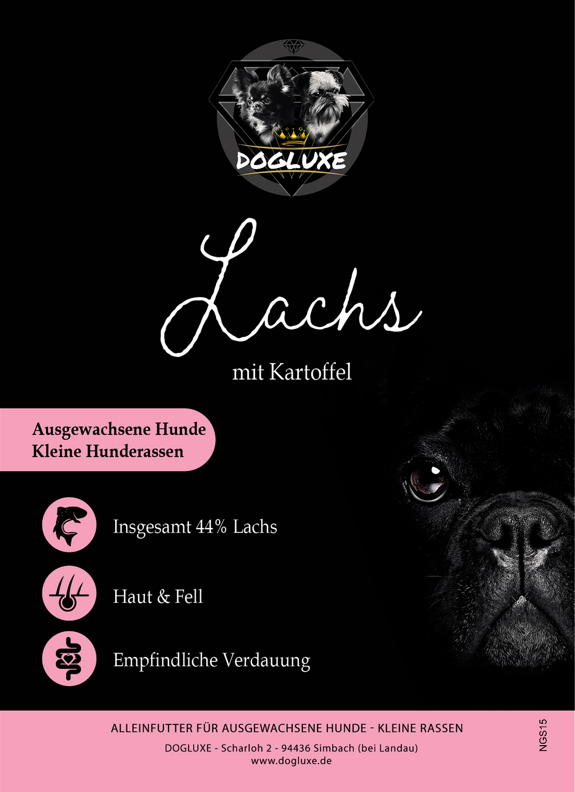 DOGLUXE - kleine Hunde Lachs & Kartoffel