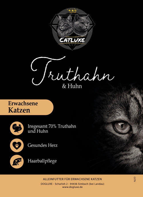 CATLUXE - Katzenfutter Truthahn & Huhn getreidefrei