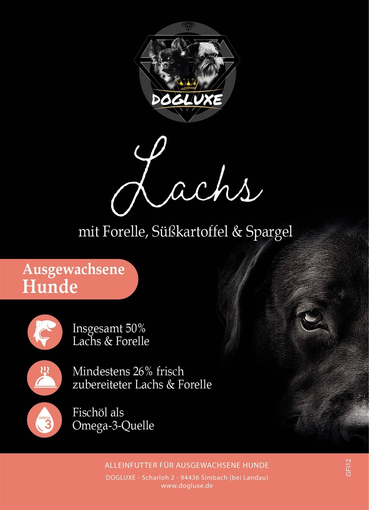 DOGLUXE - Lachs mit Forelle für mittelgroße und große Hunde