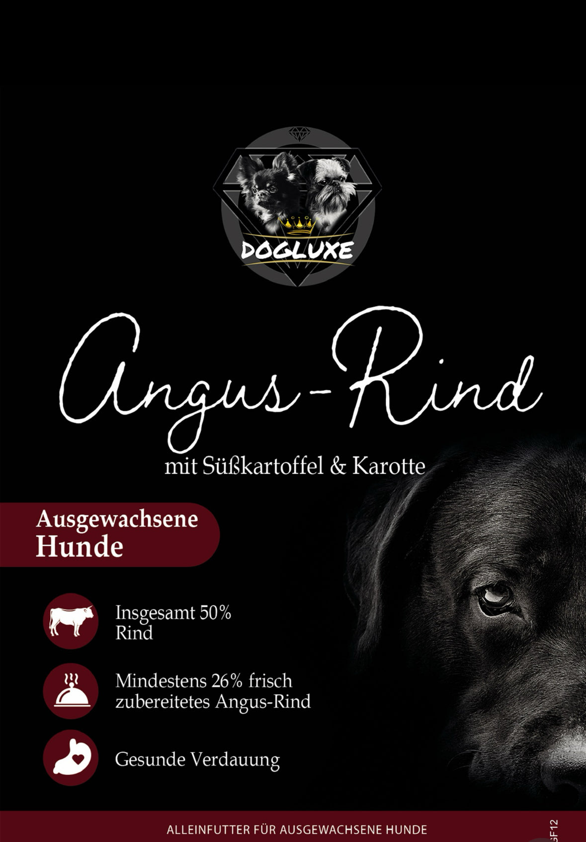 DOGLUXE - Angus Rind für mittelgroße und große Hunde