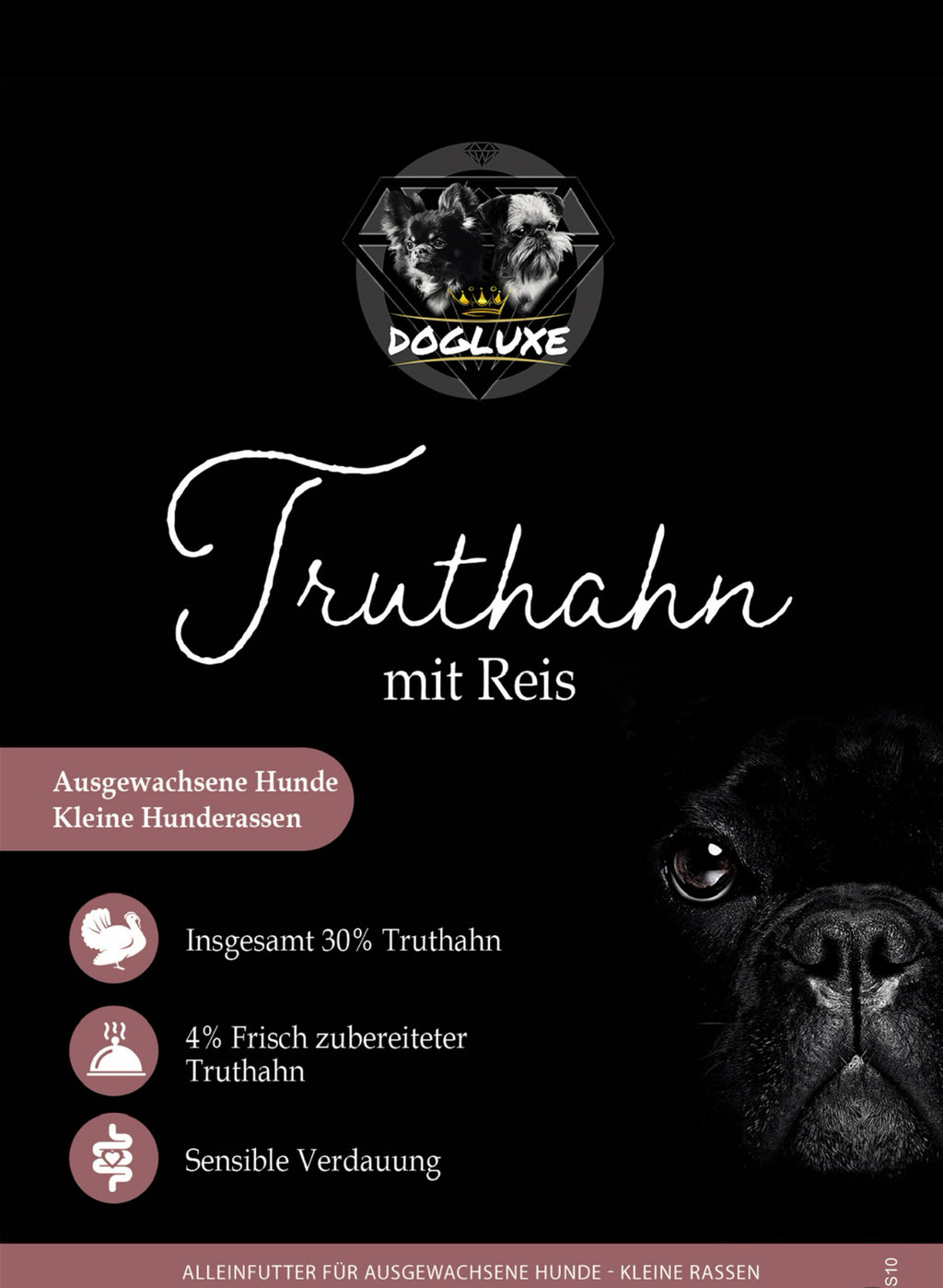DOGLUXE - kleine Hunde Truthahn mit Reis