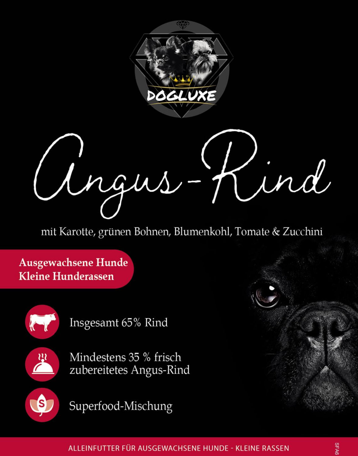 DOGLUXE - kleine Hunde Angus Rind / High Protein