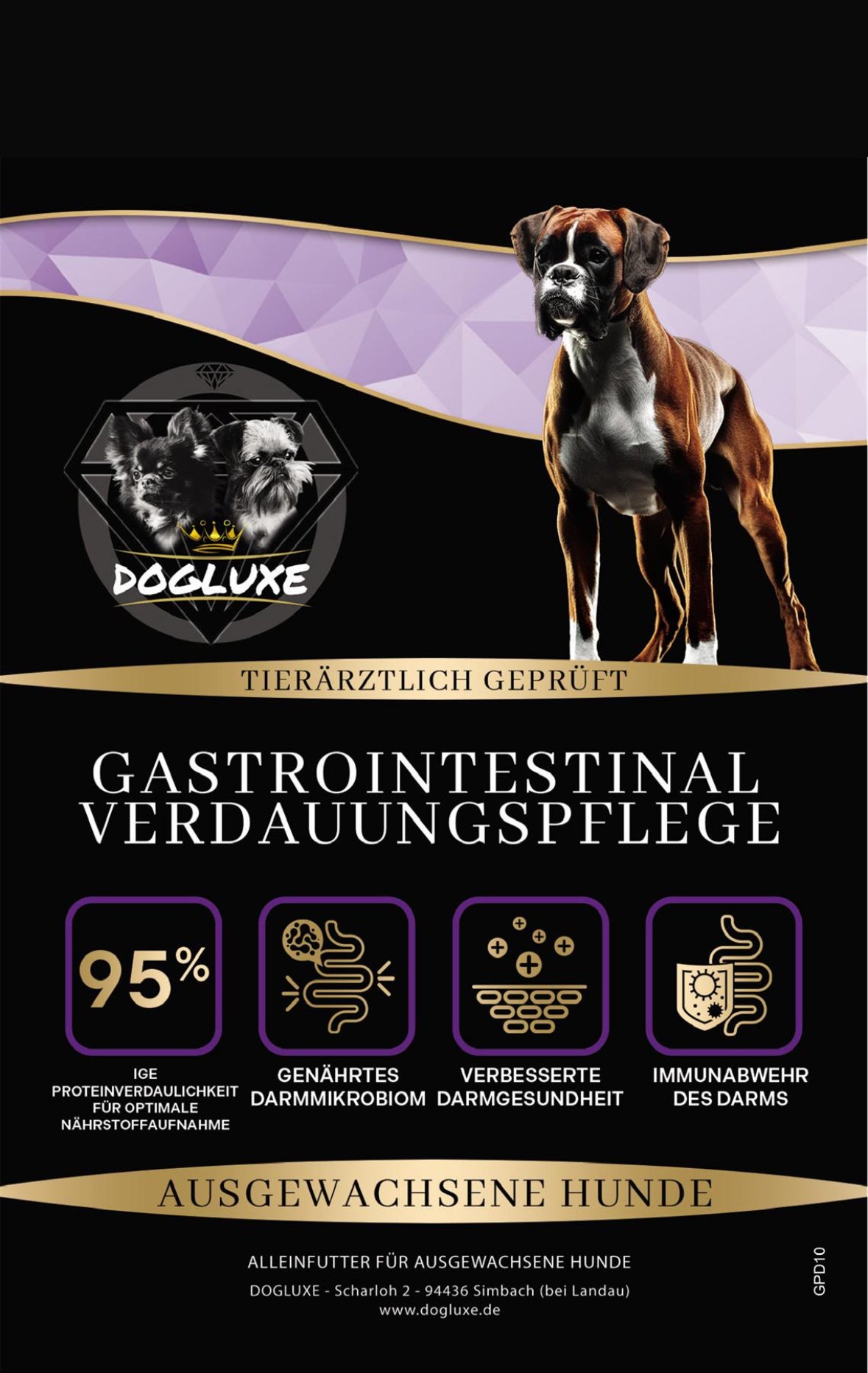 DOGLUXE - Veterinärlinie Gastrointestinal / Verdauungspflege für Ernährungssensible Hunde